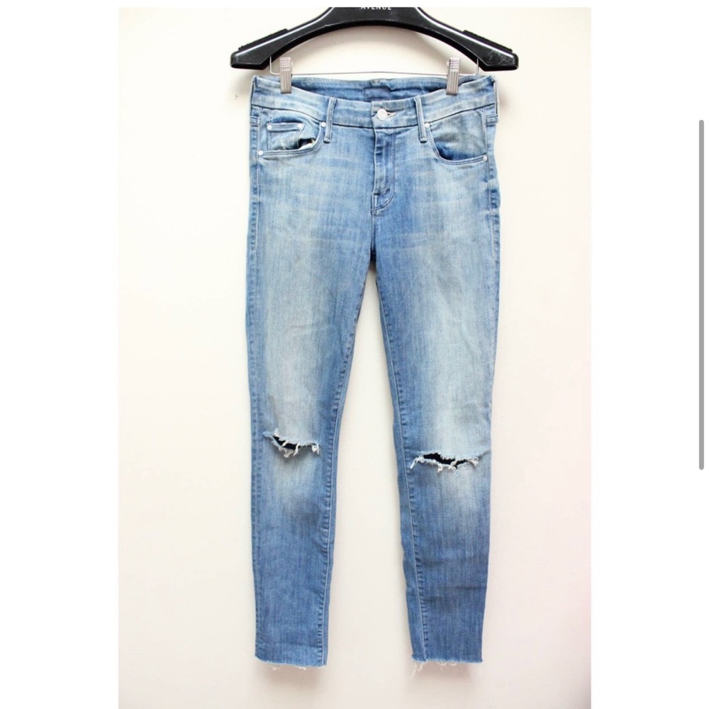 Mother The Looker Ankle Fray 'After All These Years' Skinny Jeans Size 26 - Picture 2 of 6